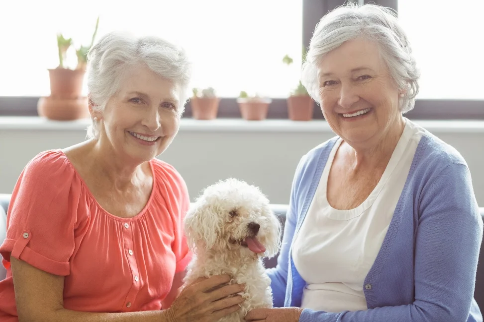Ladies and dog