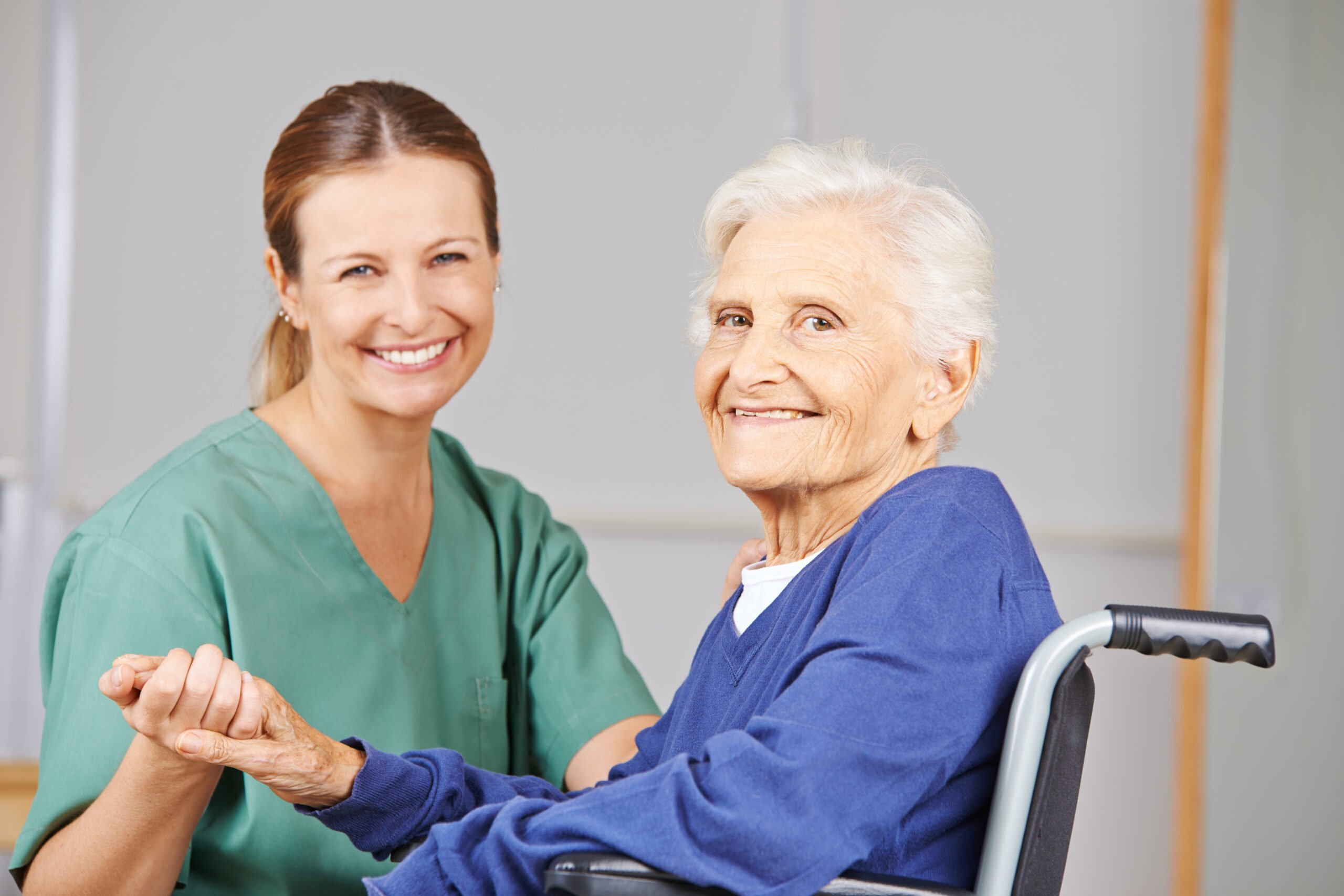 Nurse Resident holding hands